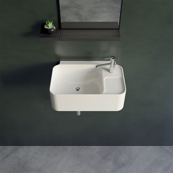 Cheviot Cruise Wall Mount Bathroom Sink - Vitreous China - 11.75-in x 15.75-in - White