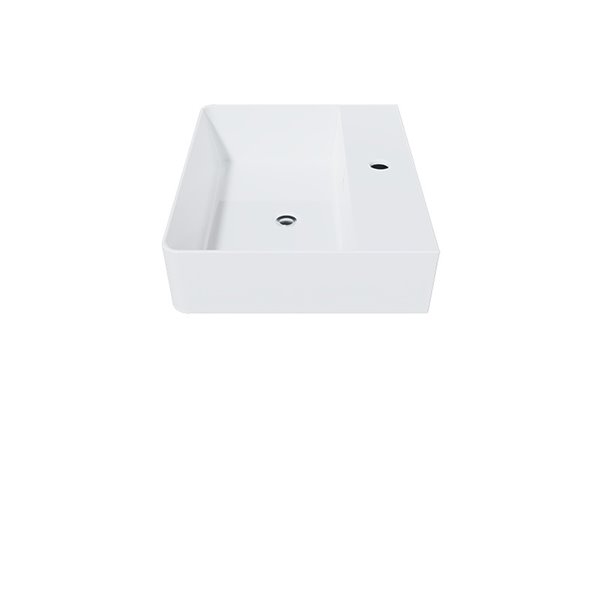 Cheviot Nuo 2 Vessel Bathroom Sink - Fire Clay - 17.37-in x 23.62-in - White