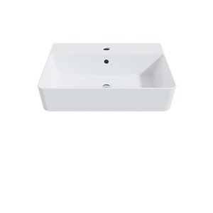 Cheviot Nuo 2 Vessel Bathroom Sink - Fire Clay - 17.37-in x 23.62-in - White