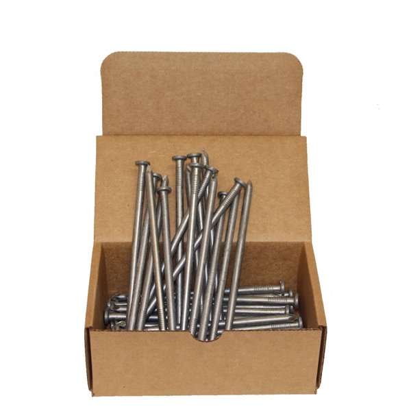 Tree Island 50lb Box Of 6" Standard Ardox Spiral Nails – Flat Head, Diamond Point For Construction