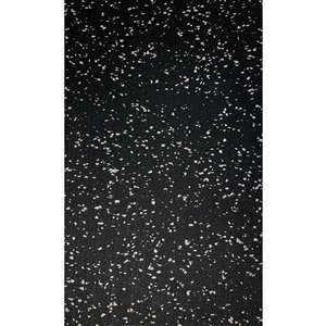 Revêtement de sol Rubber Max, 600 po x 48 po, 200 pi², noir tacheté gris