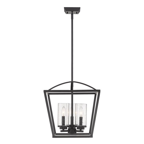 Golden Lighting Mercer 3-Light Pendant - Matte Black