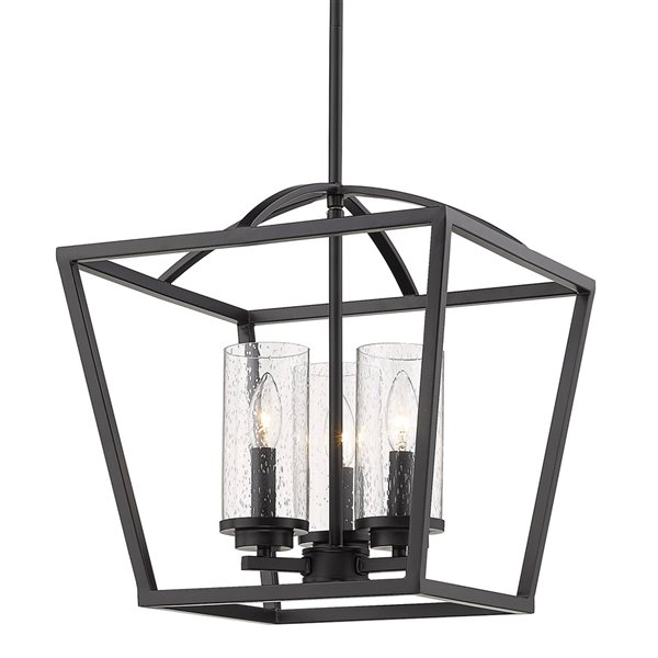 Golden Lighting Mercer 3-Light Pendant - Matte Black