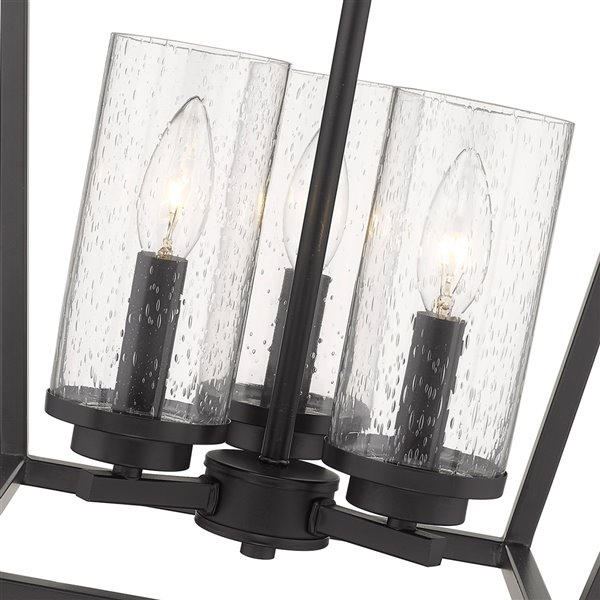 Golden Lighting Mercer 3-Light Pendant - Matte Black