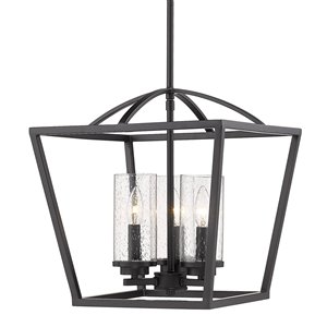 Golden Lighting Mercer 3-Light Pendant - Matte Black