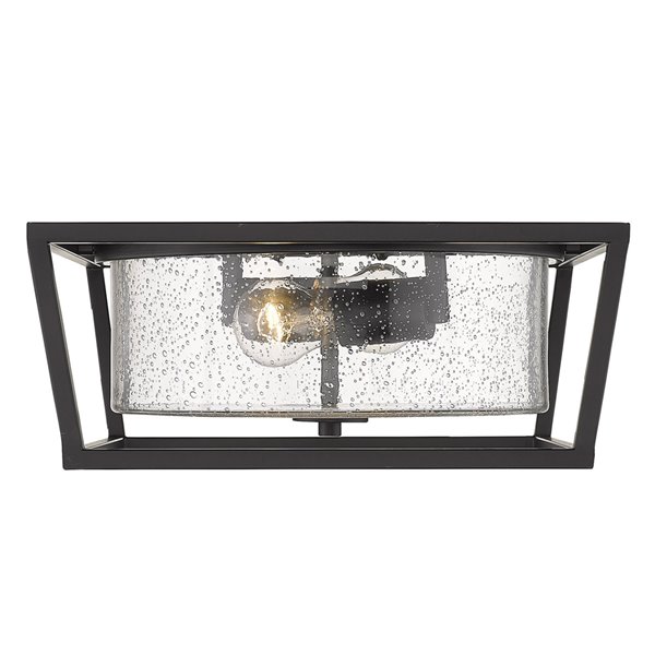 Golden Lighting Mercer Flush Mount Light - 14.5-in - Matte Black | RONA