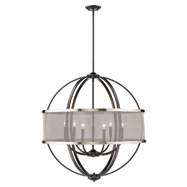 Golden Lighting Colson 9-Light Chandelier with Shade - 32-in