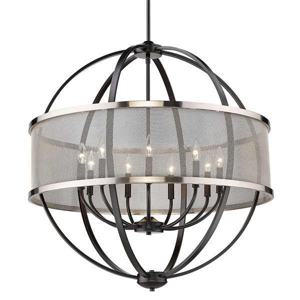 Golden Lighting Colson 9-Light Chandelier with Shade - 32-in