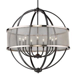 Golden Lighting Colson 9-Light Chandelier with Shade - 32-in