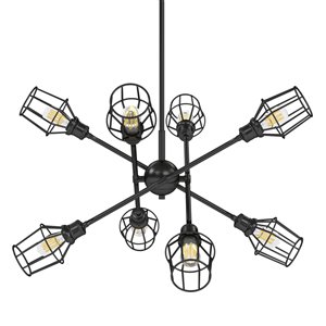 Golden Lighting Axel 8-Light Chandelier with Shades - 39-in