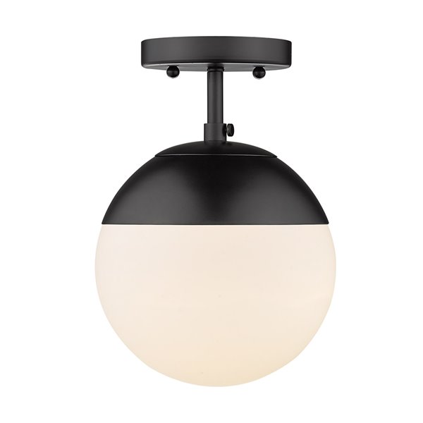 Golden Lighting Dixon Semi-Flush Light - Black