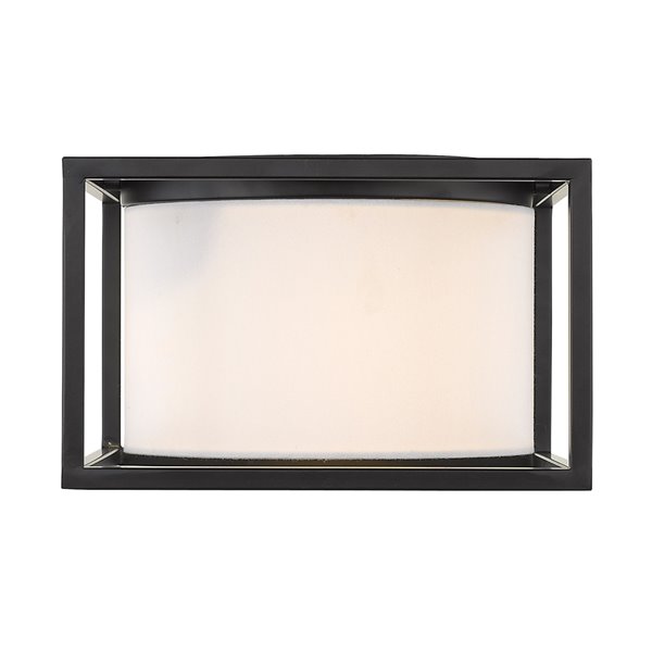 Golden Lighting Manhattan Flush Mount Light - 12-in - Matte Black