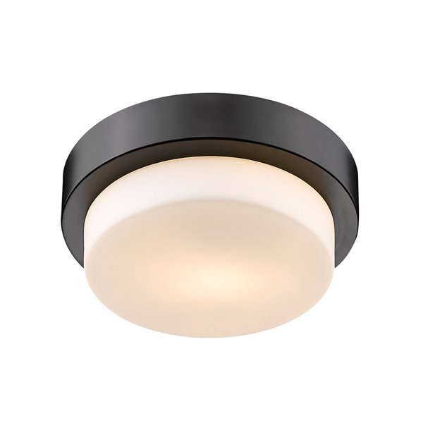 Golden Lighting Versa Flush Mount Light - 8.5-in - Black