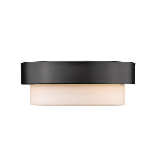 Golden Lighting Versa Flush Mount Light - 8.5-in - Black