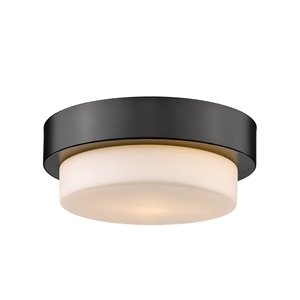 Golden Lighting Versa Flush Mount Light - 8.5-in - Black