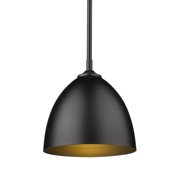 Golden Lighting Zoey Small Pendant Light - Black