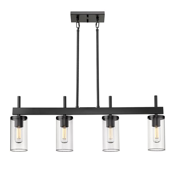 Golden Lighting Winslett Linear Pendant Light - 36-in - Black