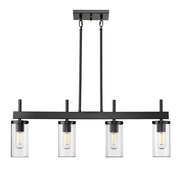 Golden Lighting Winslett Linear Pendant Light - 36-in - Black