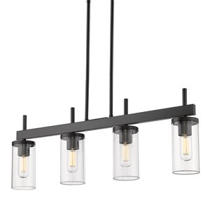 Golden Lighting Winslett Linear Pendant Light - 36-in - Black