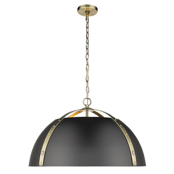 Golden Lighting Aldrich AB 5-Light Aged Brass Pendant Light - Gold