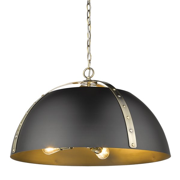 Golden Lighting Aldrich AB 5-Light Aged Brass Pendant Light - Gold