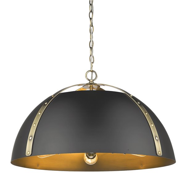 Golden Lighting Aldrich AB 5-Light Aged Brass Pendant Light - Gold