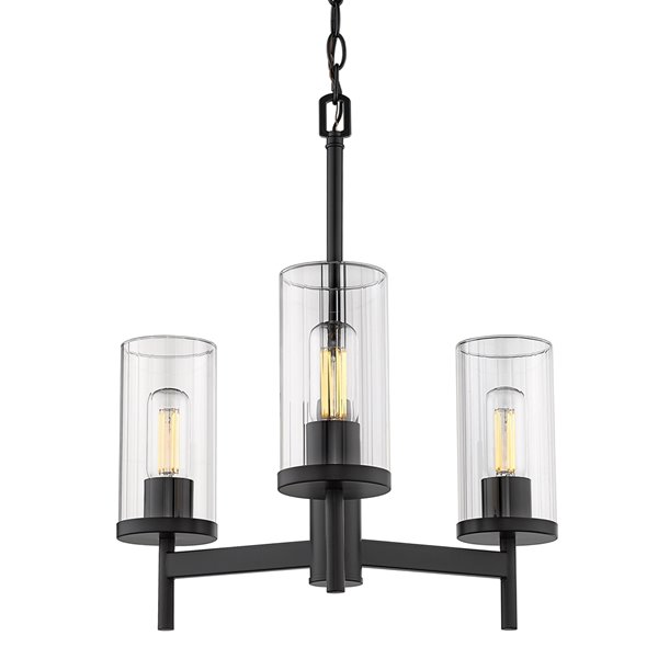 Golden Lighting Winslett 3-Light Chandelier - 19-in