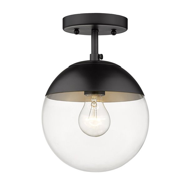 Golden Lighting Dixon Semi-Flush Light - Black