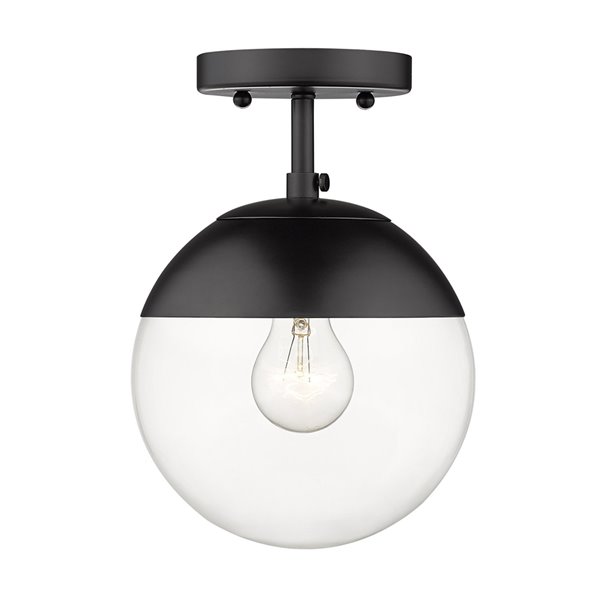 Golden Lighting Dixon Semi-Flush Light - Black