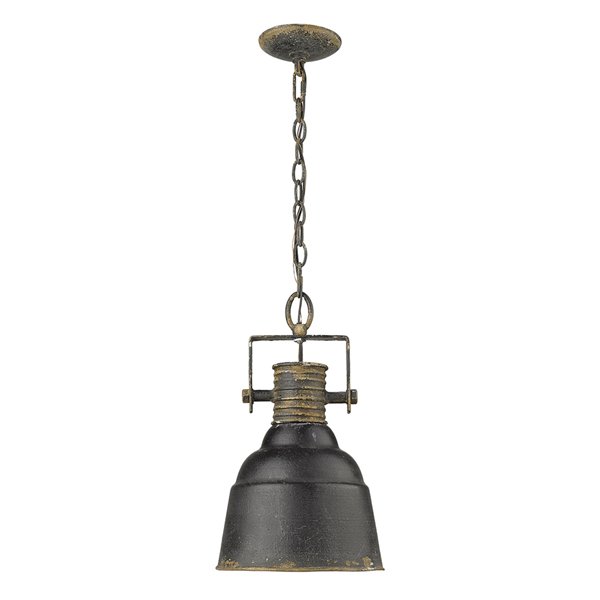 Golden Lighting Quarry 1-Light Pendant Light - Black