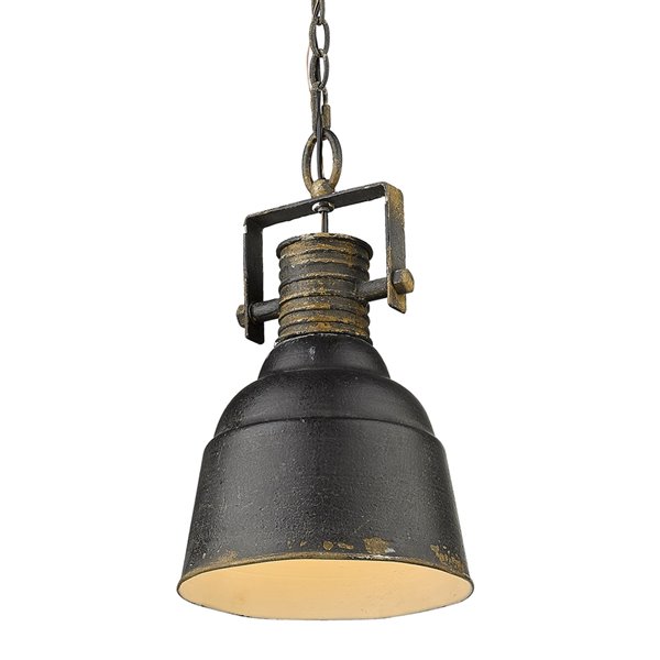 Golden Lighting Quarry 1-Light Pendant Light - Black