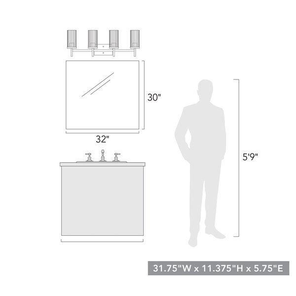 Winslett 4 Light Bath Vanity