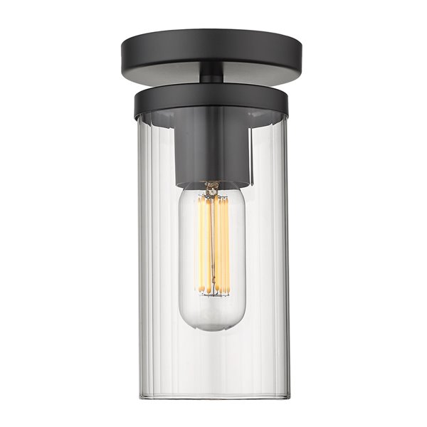 Golden Lighting Winslett Semi-Flush Light - Black