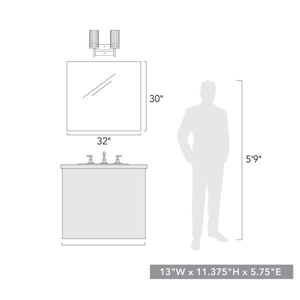 Winslett 2 Light Bath Vanity