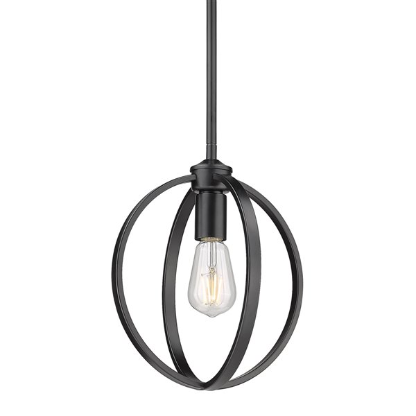Golden Lighting Colson Mini Pendant Light - Black