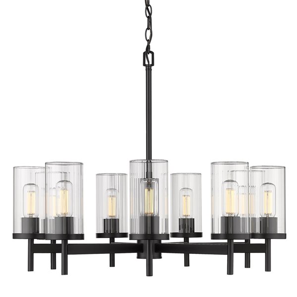 Golden Lighting Winslett 9-Light Chandelier - 30-in