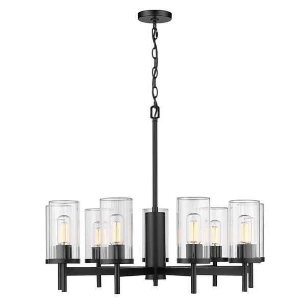 Golden Lighting Winslett 9-Light Chandelier - 30-in