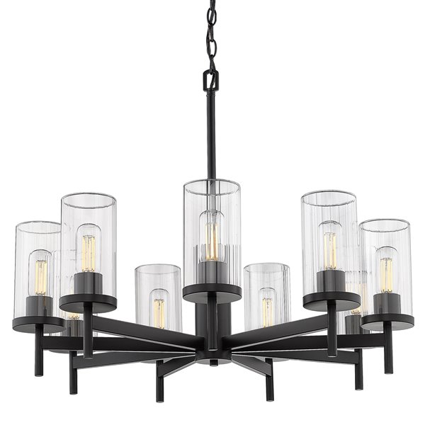 Golden Lighting Winslett 9-Light Chandelier - 30-in