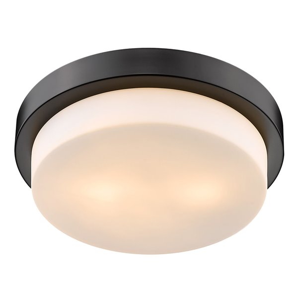 Golden Lighting Versa Flush Mount Light - 13-in - Black