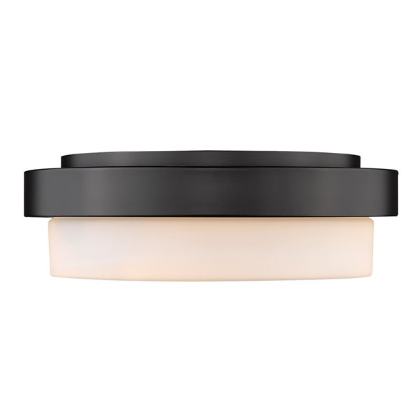 Golden Lighting Versa Flush Mount Light - 13-in - Black