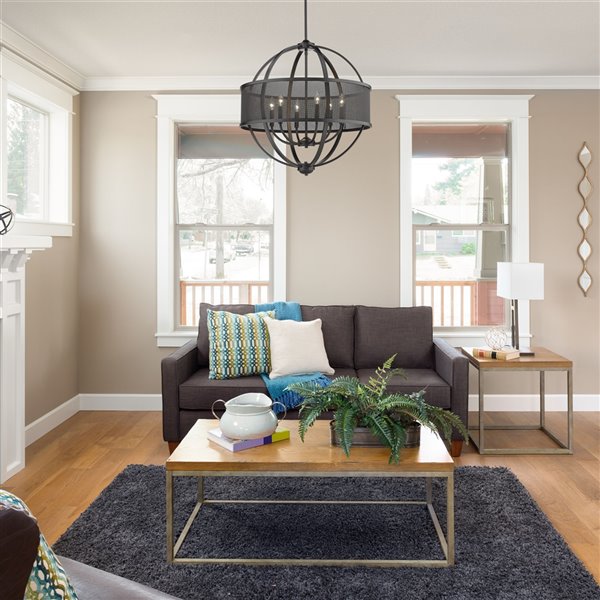 Golden Lighting Colson 6-Light Chandelier with Shade - 27-in