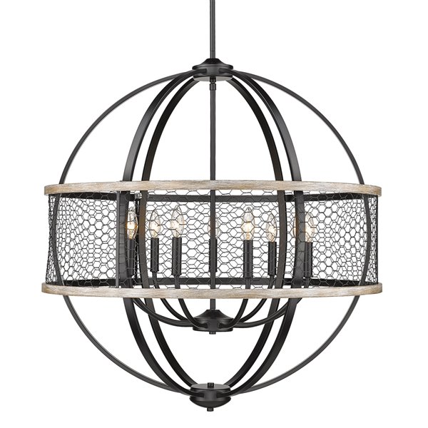 Golden Lighting Roost 9-Light Chandelier - 32-in