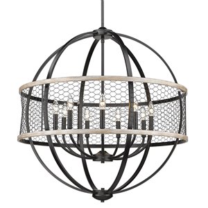 Golden Lighting Roost 9-Light Chandelier - 32-in