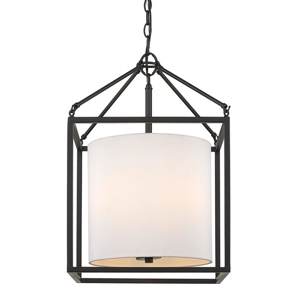 Golden Lighting Manhattan 3-Light Pendant - Matte Black