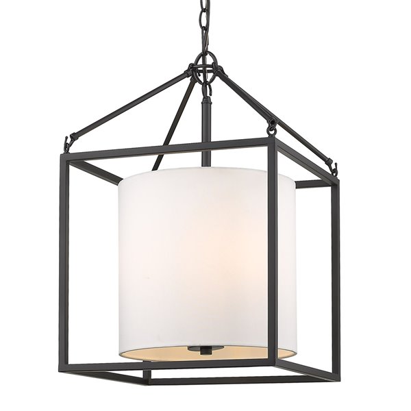 Golden Lighting Manhattan 3-Light Pendant - Matte Black