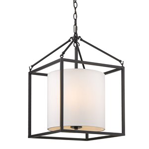 Golden Lighting Manhattan 3-Light Pendant - Matte Black