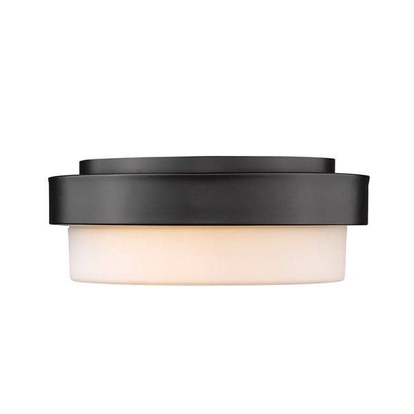 Golden Lighting Versa Flush Mount Light - 10-in - Black