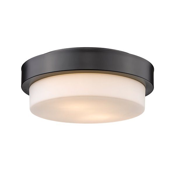 Golden Lighting Versa Flush Mount Light - 10-in - Black