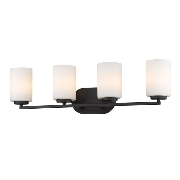 Manhattan 4 Light Bath Vanity in Matte Black