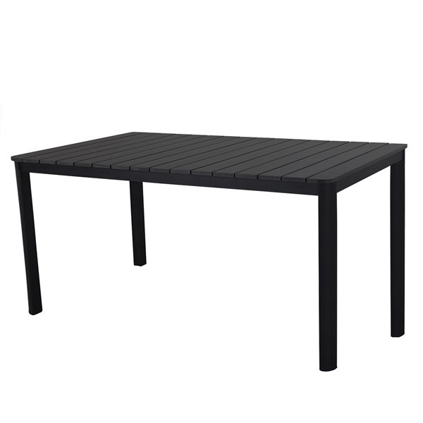 Oakland Living Modern Faux Wood Slatted, Faux Wood Patio Table